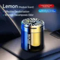 Premium Auto-Erfrischer-Balsam mit Zitronenduft in metallischem zylindrischem Design - Plastikflasche--Zitrone (Mittel)