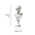Classic white Greek goddess bust sculpture ornament with dimensions 7.6cm by 3.3cm - 7.6x3.3cm