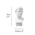 White mini classical Greek bust sculpture figurine, 7cm height variant - 7x3.3cm