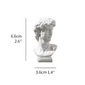 Classical mini white David head bust sculpture for home decor and photography 6.6cm height - 6.6x3.6cm