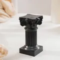 Elegant black Nordic Roman column candle holder and photography prop for home decor - Small (6.8x3.3cm) / Black
