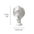 White miniature Greek mythology bust sculpture for home decor and photography props - 7.2x4.5CM
