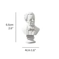 White miniature Schubert bust sculpture statue for classical music lovers home decor - Schubert / 6.6x4cm