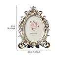 Vintage silver oval photo frame with ornate carvings, fits 5x7 inch photos perfectly - M / Antique Silver