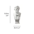 Professional mini white resin bust sculpture of Richard Wagner, 6.6cm height ornament - 6.6x3cm