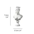 Miniature Greek goddess bust statue 7.2cm tall white resin ornament for home decor - 7.2x3.7cm