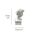 Classic David bust sculpture mini ornament with 5.7cm height and 3.5cm width dimensions - 5.7x3.5cm