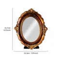 Cadre décoratif ovale en résine de style baroque européen vintage avec finition dorée - M / Or