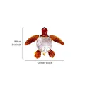 Detailed dimensions of the colorful glass sea turtle ornament (12.7cm x 8.8cm) for home decor - Turtle Ornament / 12.7x8.8cm / Coffee