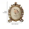 Cadre photo ovale en résine or antique avec dimensions pour photos 6x8 pouces - 8 Pouces (Intérieur 14.5x19.5cm) / Or antique