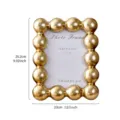 Elegante marco de fotos dorado con textura de burbujas 15x20 cm para decoración del hogar - 8 Pulgadas / Dorado