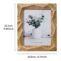 Elegante marco de fotos geométrico dorado moderno para fotos de 6x8 pulgadas y decoración - 8 Pulgadas (6x8 Pulgadas) / Dorado
