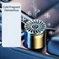 Auto Lufterfrischer Becher mit Osmanthus Duft, hitzebeständiger Glas Diffusor für PKW - Duftblüte