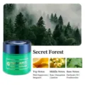 Long-lasting green car fragrance balm with deep forest scent notes for vehicle interiors. - Secret Realm Forest