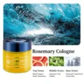 Rosemary cologne solid car air freshener balm in a yellow jar with a blue lid - Rosemary Cologne