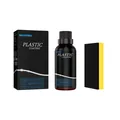 Kit di restauro professionale per plastica auto Rayhong per cruscotto e interni in pelle - Set di Restauro (Spugna Inclusa) / 50ml