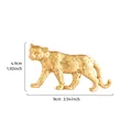 Golden resin leopard switch decoration with 9cm length and 4.9cm height dimensions - A款 (行走姿态)