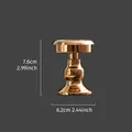 Gold mini metal candlestick with dimensions 7.6cm height and 6.2cm width. - Gold (Metal Candlestick-Ry2007B)