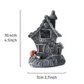Decorazione casa stregata di Halloween in resina, dimensioni 10,4 cm x 7 cm per la casa - Casa dei Fantasmi del Gatto Nero