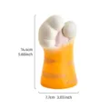 Détail montrant la hauteur de 14,4 cm d'une décoration mignonne en résine en forme de chat - Style de Patte Jaune (A)