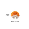 Detailed view of corgi butt resin ornament with dimensions 5.5cm height and 6.2cm width - Corgi Butt (Style C) / 5.5x6.2cm