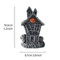 Miniatura di casa stregata di Halloween in resina per decorazione tavolo alta 10,6 cm - Casa dei Fantasmi della Zucca