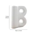 Vase moderne minimaliste en résine blanche en forme de B pot de fleur décoratif - En Forme de B / Blanc