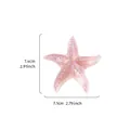 Figura decorativa de estrella de mar rosa irisada con medida de 7,4 cm - Estrella de Mar de Cristal - Rosa Iridiscente