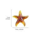 Estrella de mar de cristal colorida de 7,4x7,1 cm para decoración de fiestas marinas - Estrella de Mar de Cristal - Amarillo Iridiscente