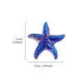 Estrella de mar azul iridiscente decorativa con medidas para decoración temática - Estrella de Mar de Cristal - Azul Iridiscente