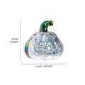 Decorative iridescent glass pumpkin jack-o-lantern ornament for Halloween, 1.9 inch width - Jack-O'-Lantern Blue / Iridescent