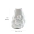 Moderne weiße perforierte Harzvase für Blumen, SKU-Ansicht, Maße 16,3x12,2 cm - Weiß