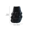 Moderne schwarze Mesh-Vase aus ABS-Harz für die Inneneinrichtung, Höhe 16,3 cm/6,41 Zoll - Schwarz