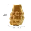 Dekorative goldene Mesh-Harzvase für die Inneneinrichtung, Höhe 16,3 cm - Gold