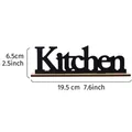 Decorazione da tavolo moderna con lettere Kitchen in legno nero per la cucina - Cucina