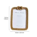 Creative golden rope knot resin photo frame decorative tabletop display 5x7 inch size - Rectangle / 5x7 Inch / Gold