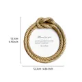 Decorative golden resin photo frame with elegant rope knot design for 10x10cm photos - Round / 10x10cm / Gold