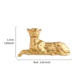 Golden leopard resin wall sticker with dimensions 9cm by 4.7cm for home decoration - C款 (优雅卧姿)