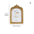 Vintage gold arched photo frame with dimensions 19.7cm height and 12.3cm width - Size S / Outer 12.3x19.7cm / Gold 6 inch