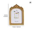 Detailed dimensions of the vintage gold arched photo frame for 5x7 inch pictures - Size M / Outer 14.8x22.9cm / Gold 7 inch
