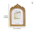Ornate vintage gold arched picture frame with 6x8 inch display dimensions - Size L / Outer 17x24.8cm / Gold 8 inch