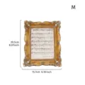 Elegante marco de fotos dorado vintage con inserto de partitura musical, 20,5x15,7 cm - M / Dorado / 6 Pulgadas