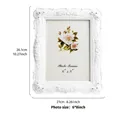 Cadre photo vintage blanc avec roses sculptées et strass élégants taille 6x8 pouces - Blanc (Suspendu et de Bureau) / 8 Pouces