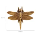 Decorazione da parete libellula vintage oro con dimensioni 19cm x 21,5cm in altezza e larghezza - Stile Libellula