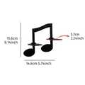 Black iron musical note wall candle holder decor with size dimensions 15.6x14.6cm - Beamed Eighth Note Style