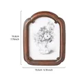 Vintage arched door-shaped resin photo frame with bronze finish for wall decor - 7" / Brown