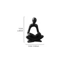 Minimalist black thinker figurine reading a book for modern home desk table decor - Small (11.2x8.1cm) / Black