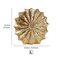 Modern textured gold resin seashell vase, handmade decorative flower pot, Size L - 23.6cm - L / Gold Leaf
