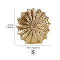 Modern minimalist seashell resin vase ornament, small size S (7.59 x 7.48 inches) gold finish - S / Gold Leaf
