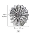 Modern silver resin conch shell ornament in large size L for stylish home decor - L / Silver Foil